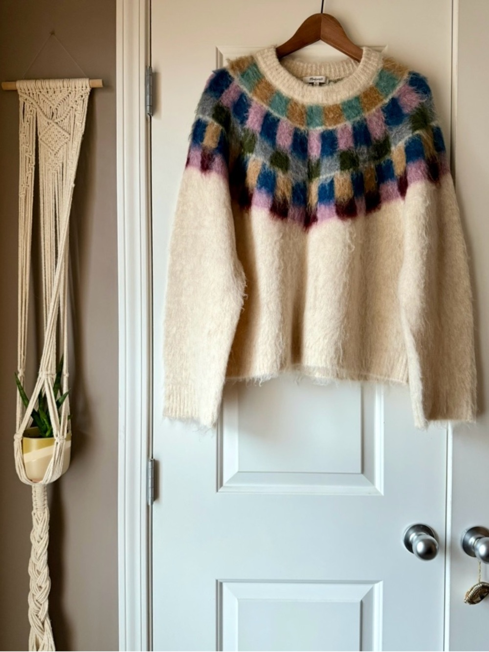 Madewell Brushed Checkerboard Sweater - Picture 7 of 8